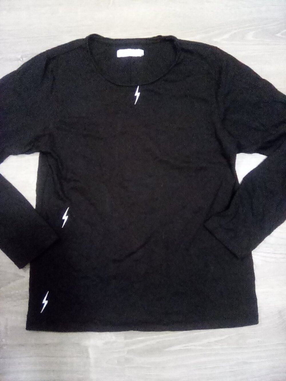 Catherinegee  Black Bolt Long Sleeve Women's Size M